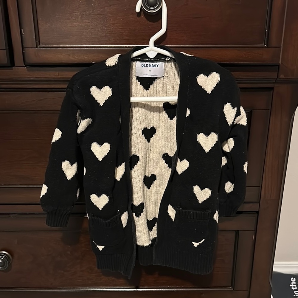 Old Navy Black Heart Cardigan